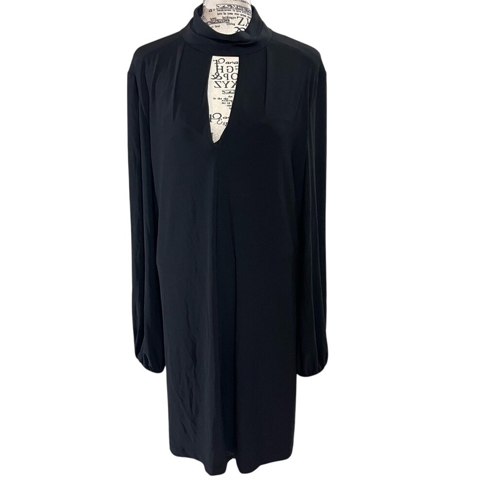 White House‎ Black Market Long Sleeve Black Dress